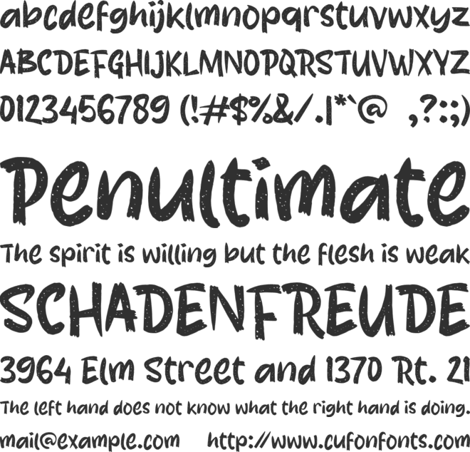 K Kemangi font preview