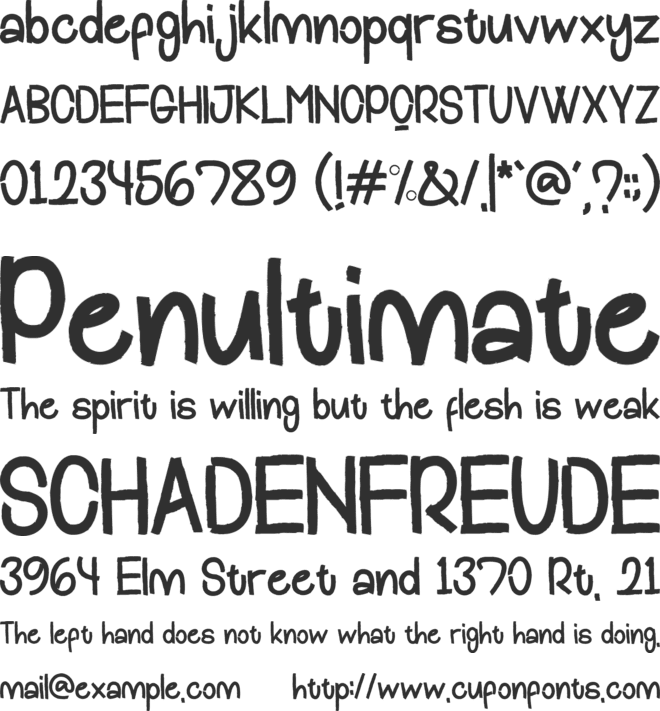 The Lomenos font preview