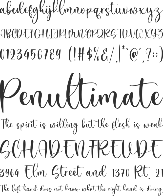 Malgitha font preview