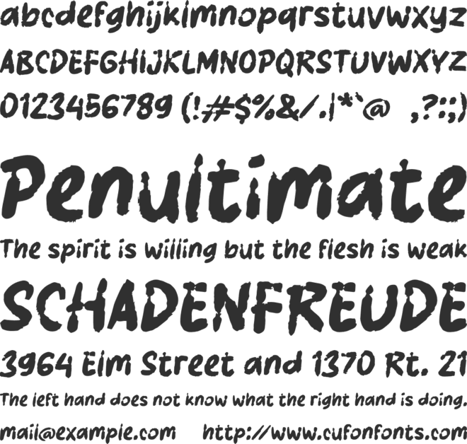 K Kebal font preview