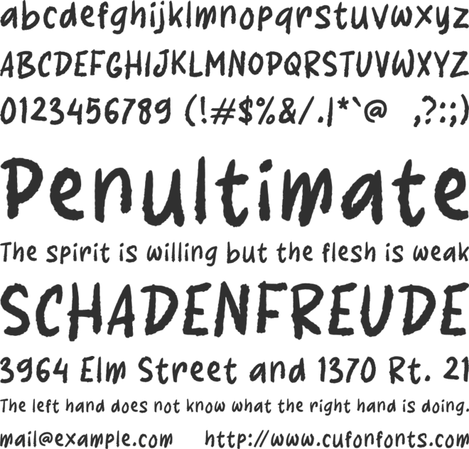 K Kemon font preview