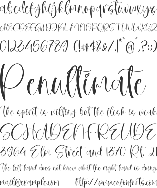 Sophia Romantic font preview