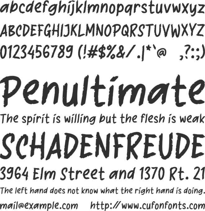 K Kemah font preview