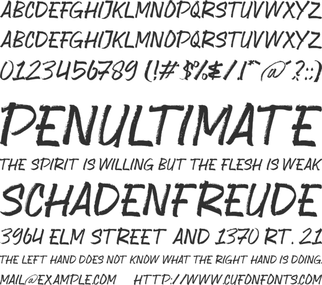 Minor Cycles font preview