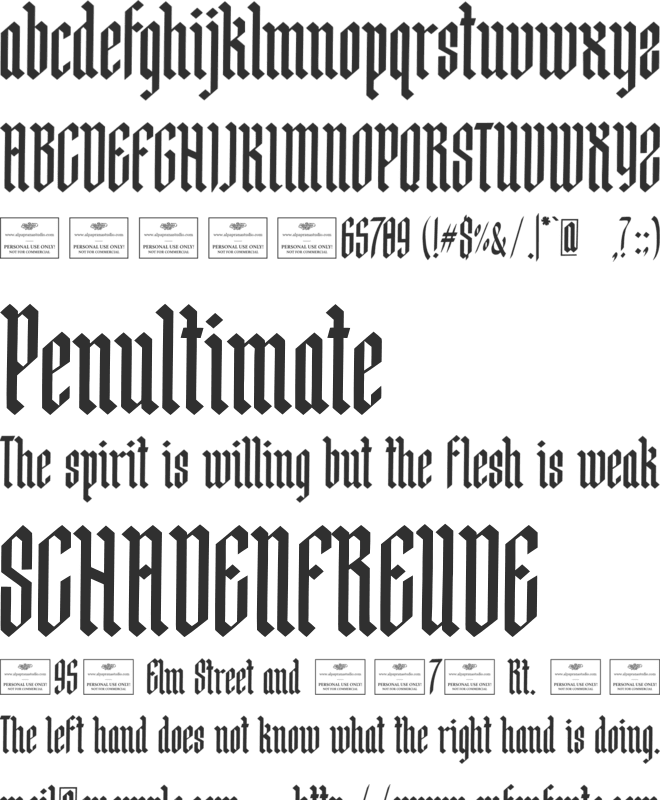 Malevolent Free font preview