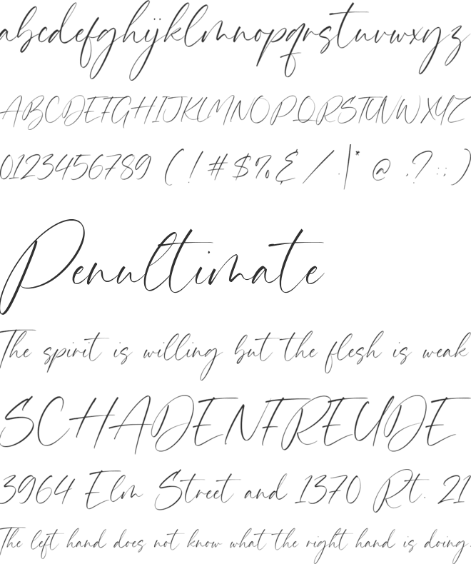 Authentic Harmony font preview