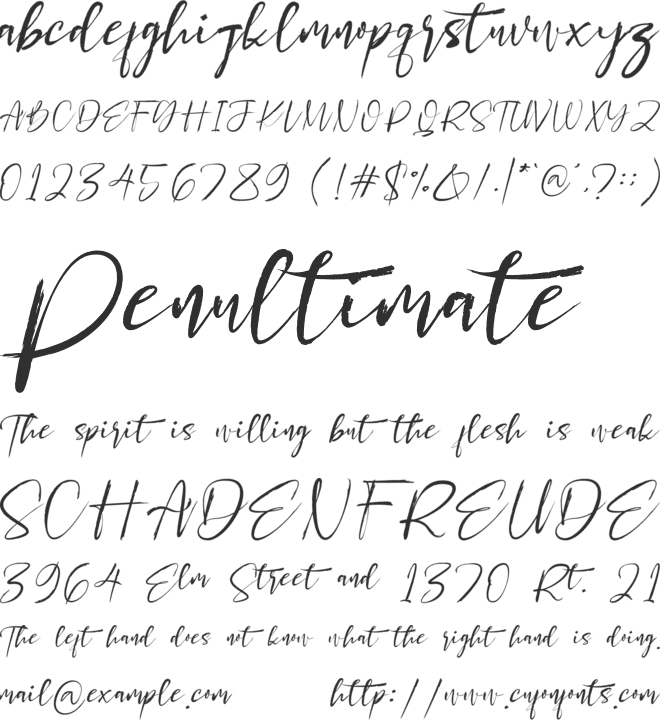 Ciaman font preview