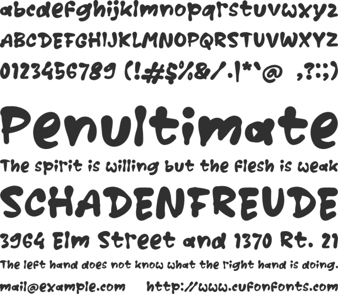 K Kawis font preview