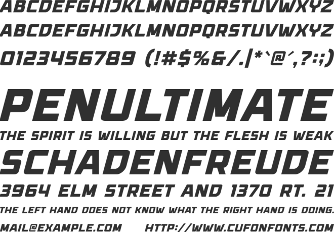 Avega font preview