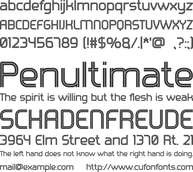 TOUCHDOWN font preview