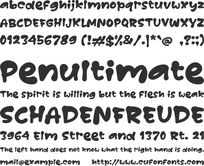 K Kloway font preview