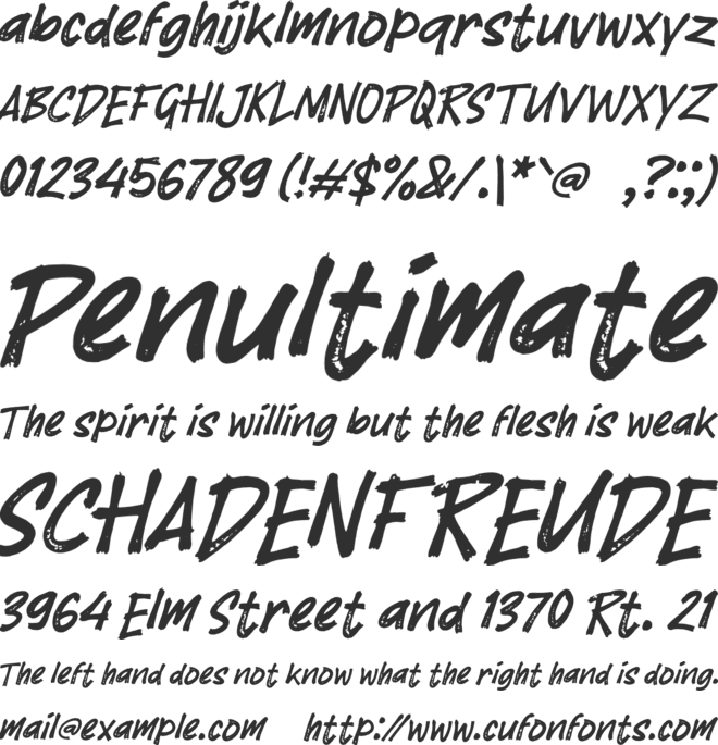 K Kamulah font preview