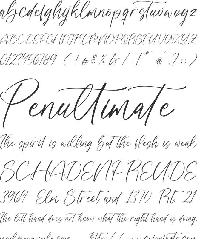 Prostlande font preview