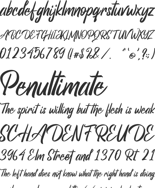 Menthok font preview