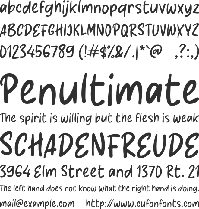 K Keto font preview