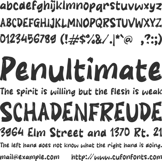 K Kybro font preview