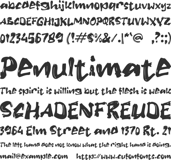 K Kagemi font preview