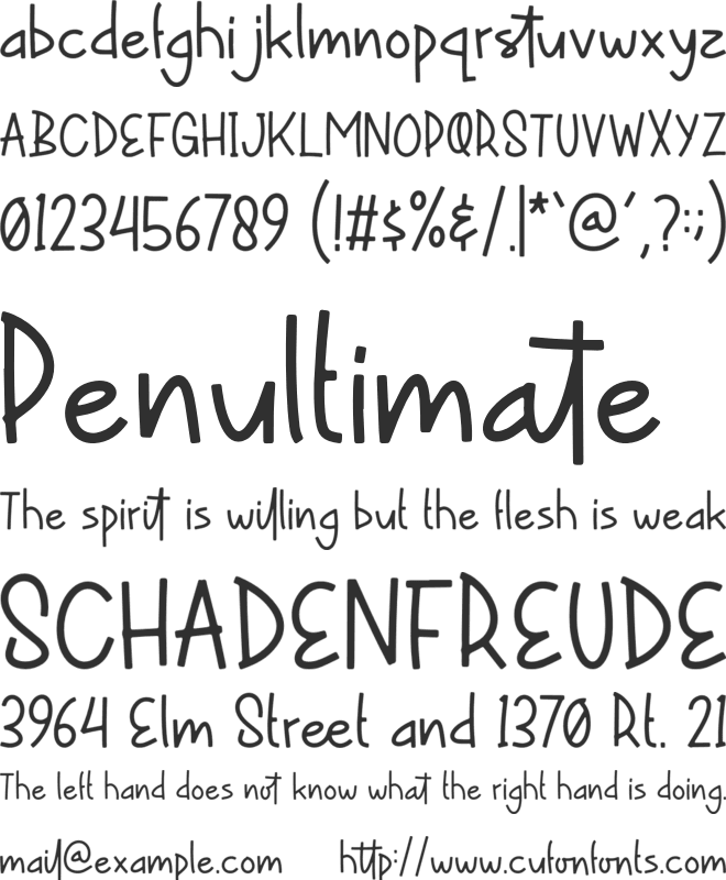 Potato Crisp font preview