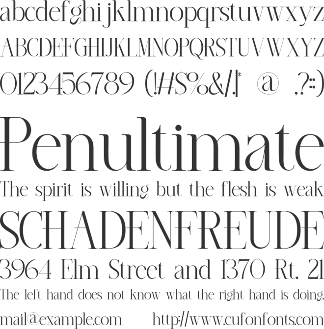 Interea font preview