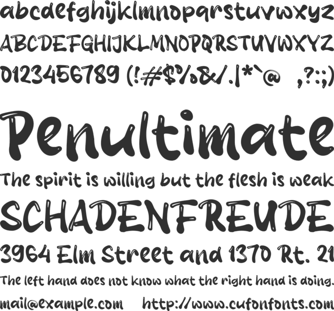 K Kuweni font preview