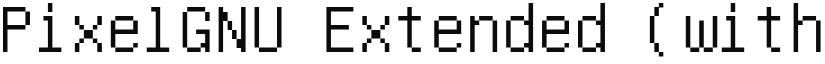 PixelGNU Extended font download