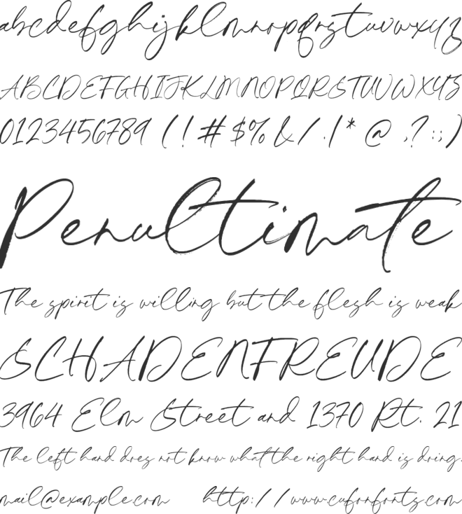 Merlinda Signature font preview