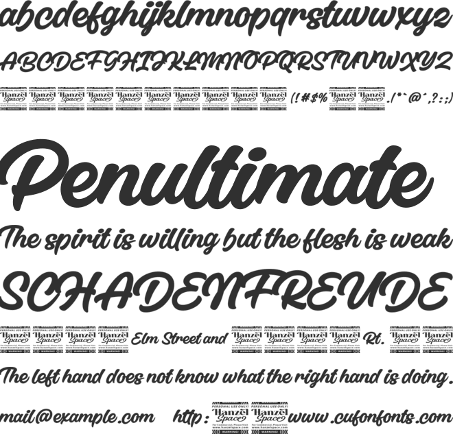 Bellibish font preview