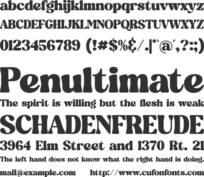 Blugide font preview