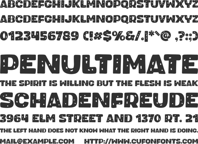 Bigfans font preview