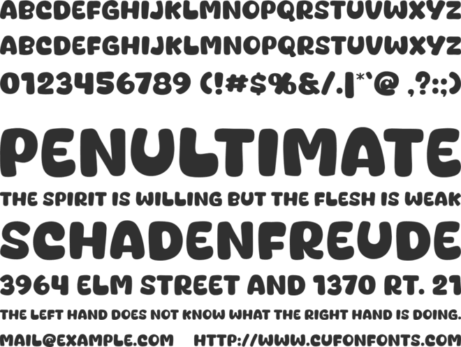 Juicy Fills font preview