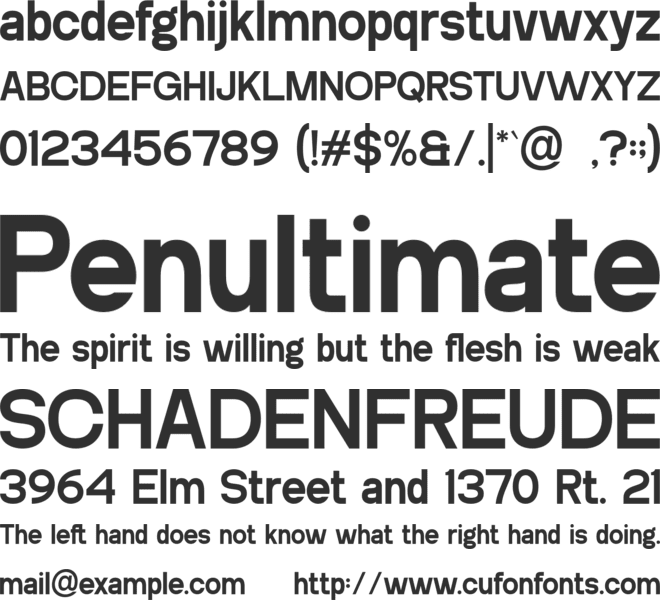 BONGER font preview