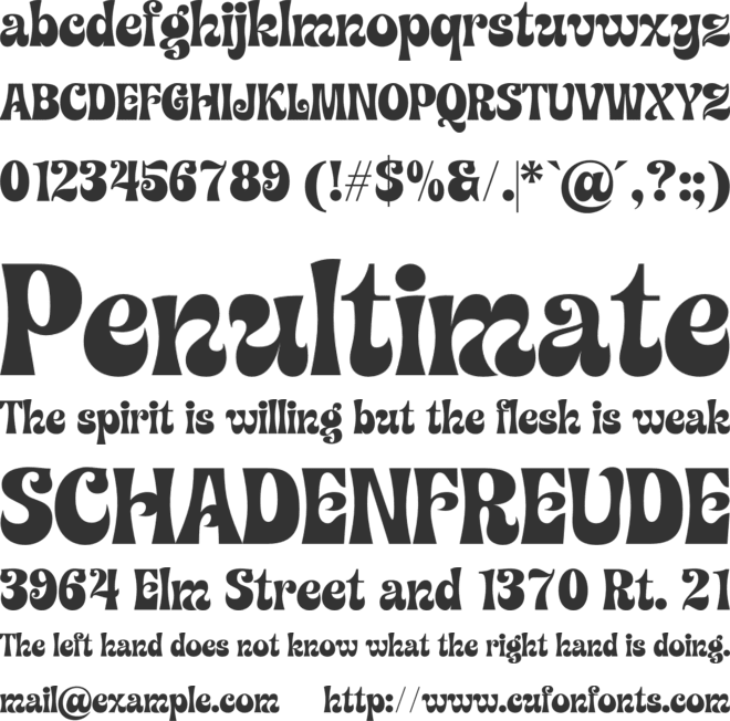 Molger font preview