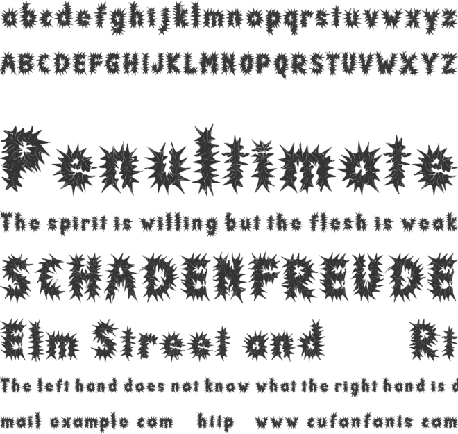 Death Prison font preview