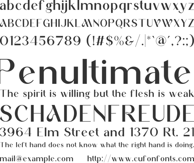 Augent font preview