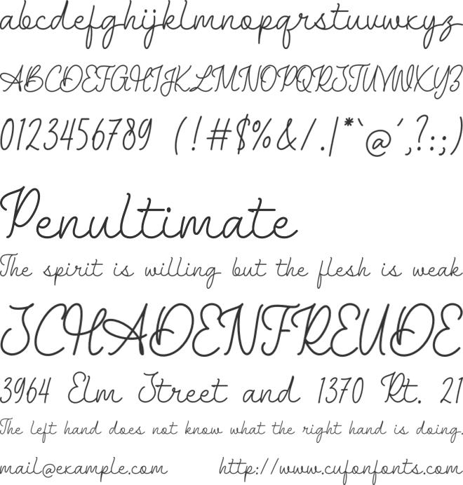 Alexana font preview