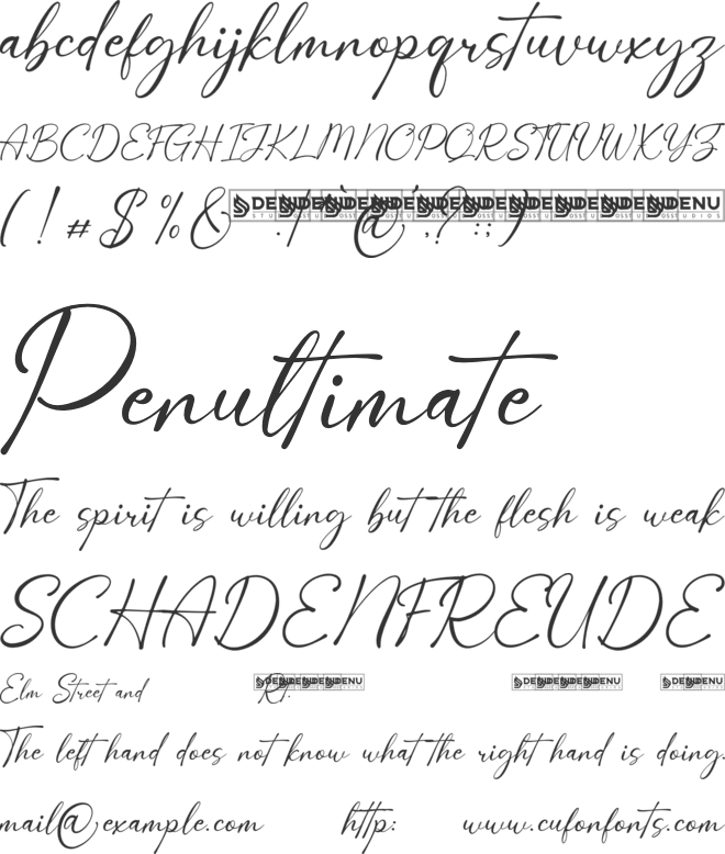 Aureliya Homnalej font preview