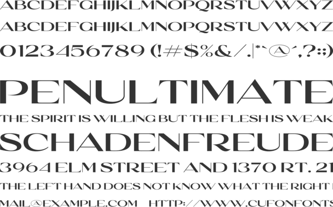 Sought font preview