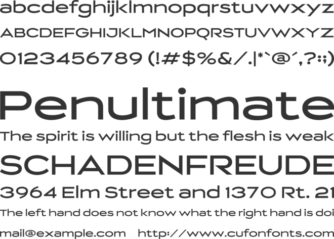 Modeling font preview