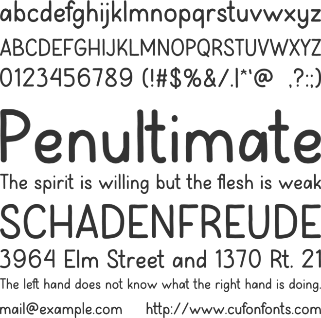 HARRISON font preview