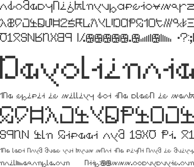 NunkishPixies font preview