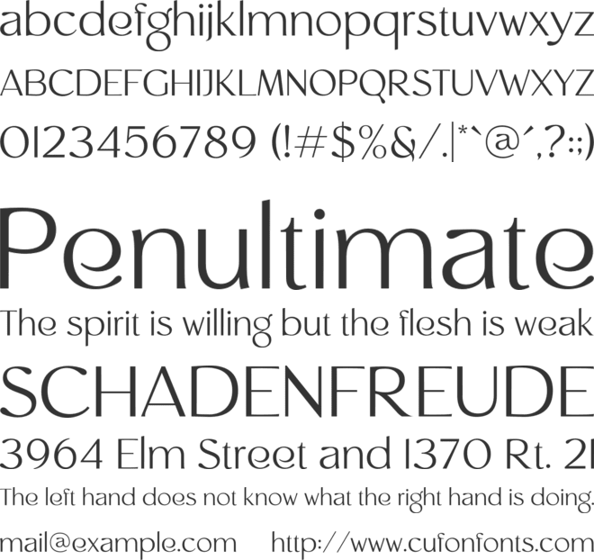 SS Magnificent font preview