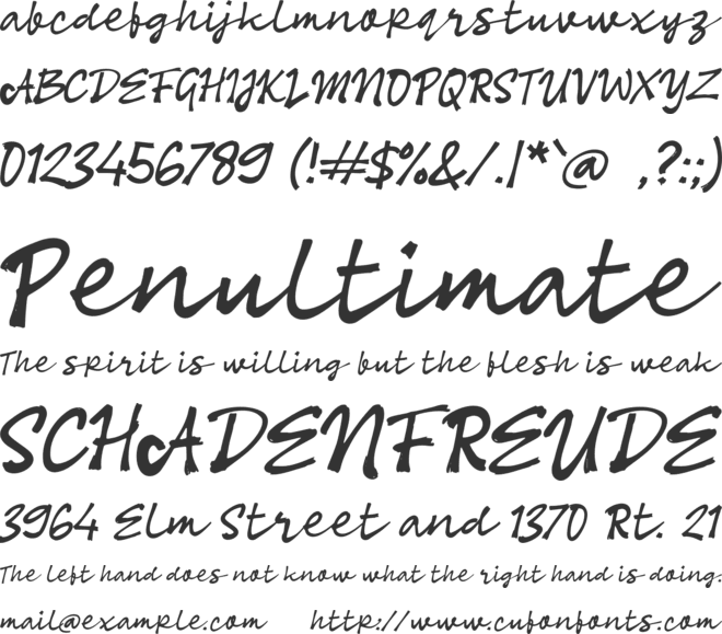 K Keluarga Script font preview