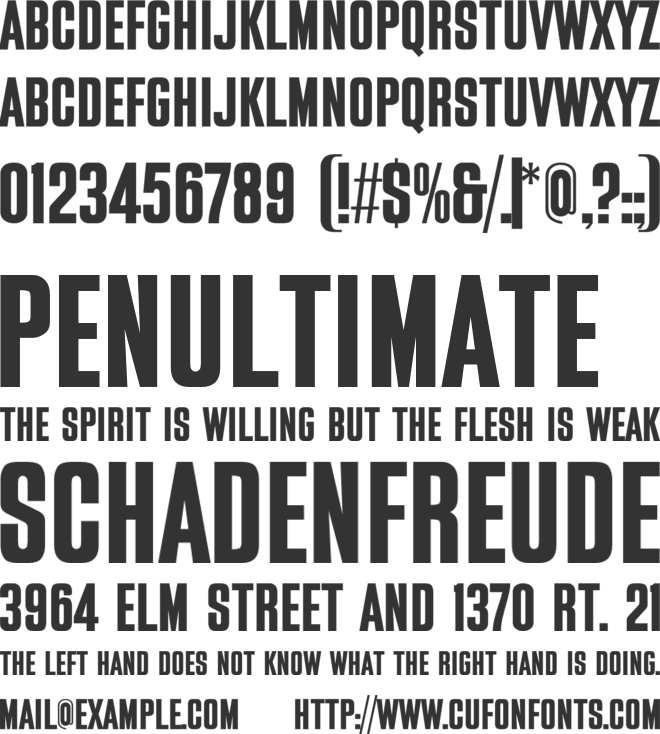 HOOKRIDE font preview