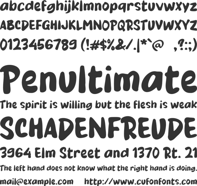 K Keju font preview