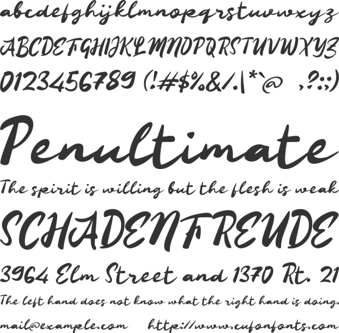 K Katering font preview