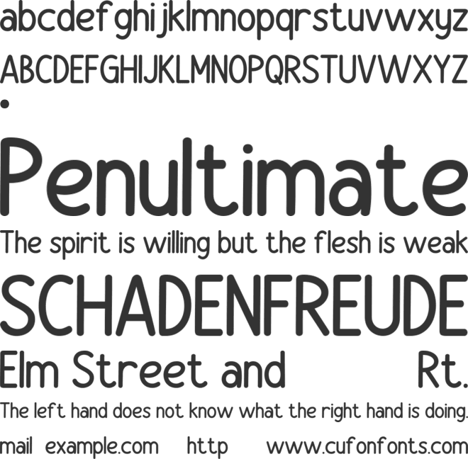 Hello Fontane font preview