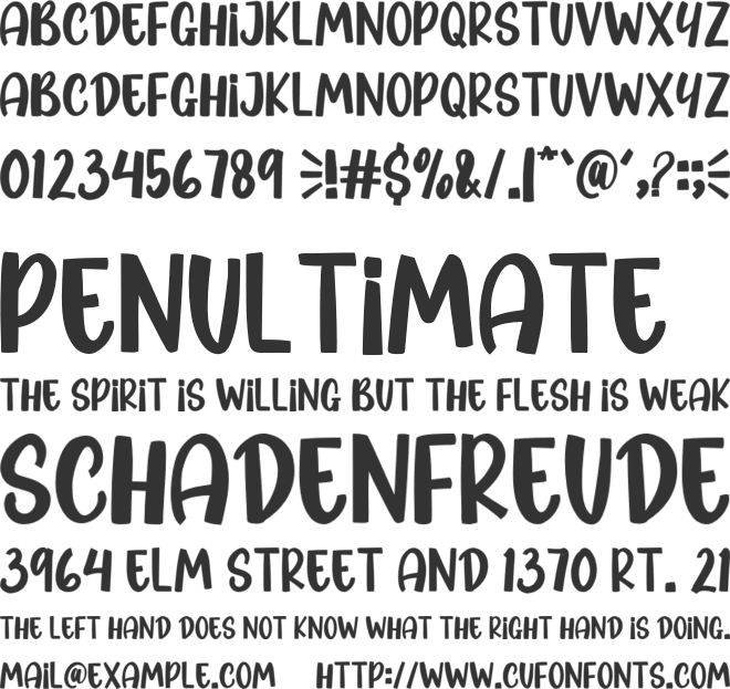 Dacon font preview