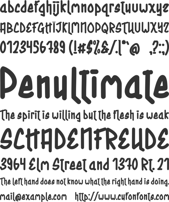 Artisans font preview