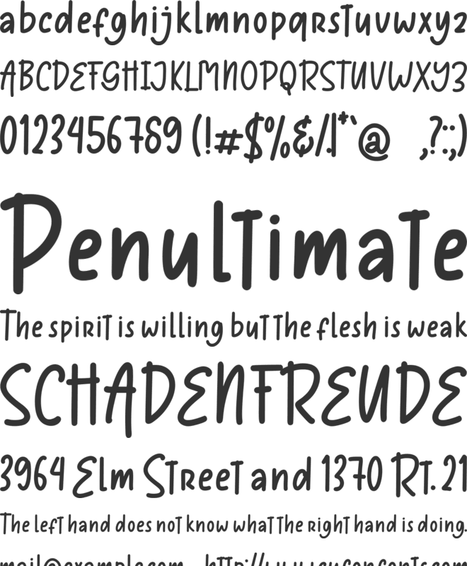 Giant Oranges font preview