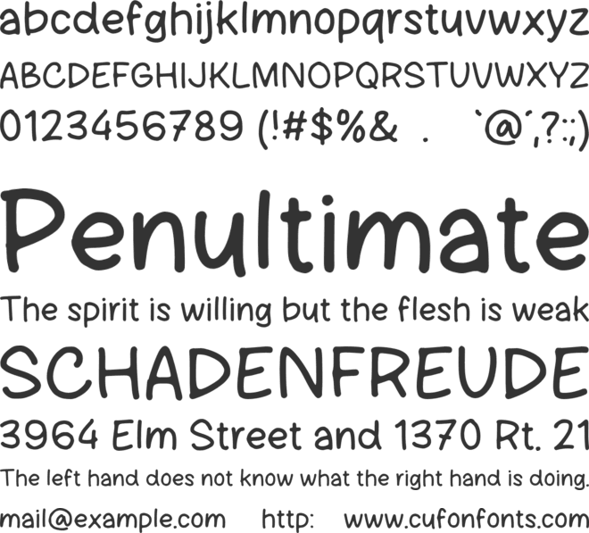 Cloudy Bright font preview